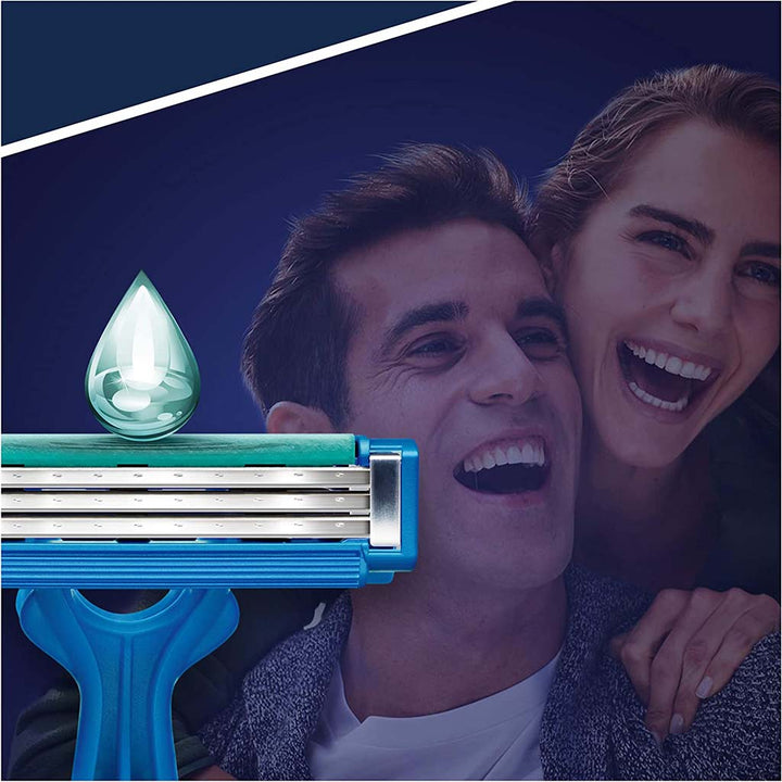 Gillette Blue Simple 3 Men's Disposable Razor, Pack of 8’s - Easy Pharmacy LLC