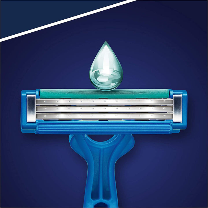 Gillette Blue Simple 3 Men's Disposable Razor, Pack of 8’s - Easy Pharmacy LLC