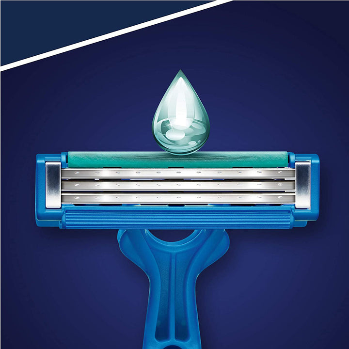 Gillette Blue Simple 3 Men's Disposable Razor, Pack of 4's - Easy Pharmacy LLC
