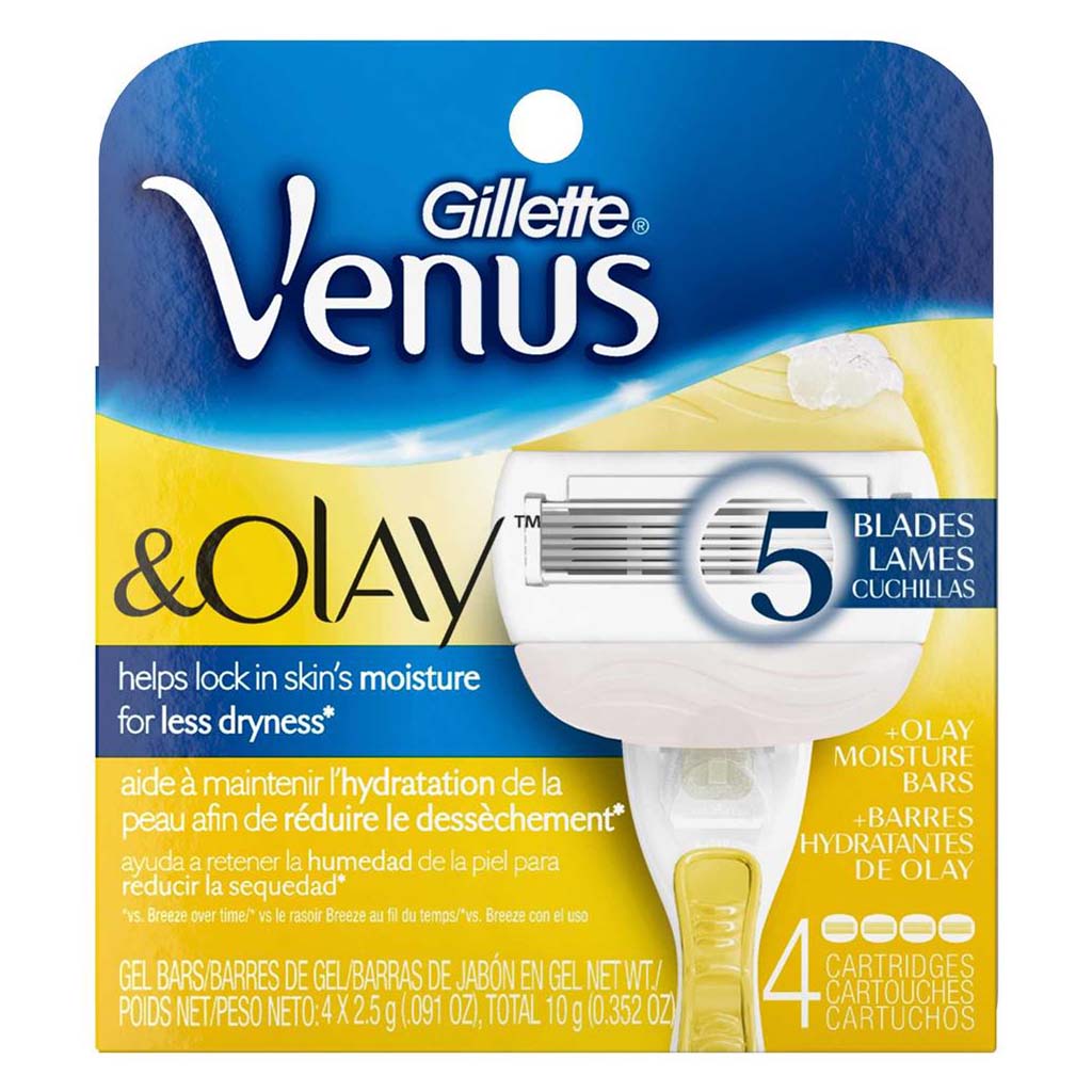 Gillette Venus & Olay Women's Razor Blade Refills, Pack of 4's - Easy Pharmacy LLC