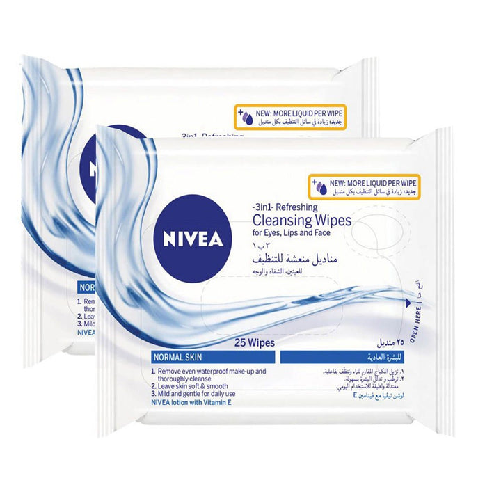 Nivea Normal Facial Wipes 25's 1+1 PROMO - Easy Pharmacy LLC