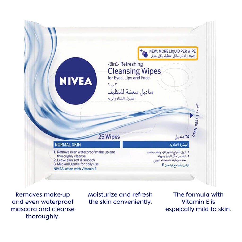 Nivea Normal Facial Wipes 25's 1+1 PROMO - Easy Pharmacy LLC