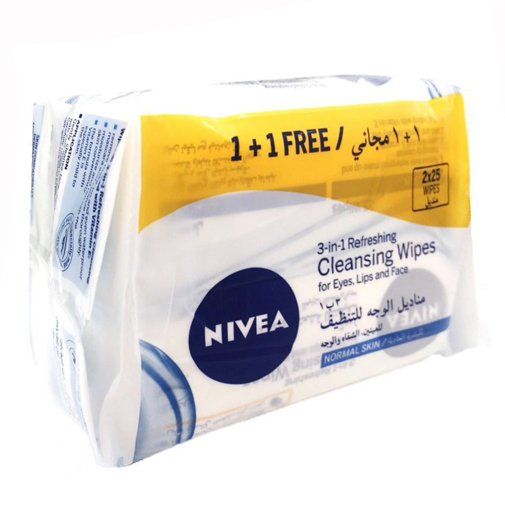 Nivea Normal Facial Wipes 25's 1+1 PROMO - Easy Pharmacy LLC