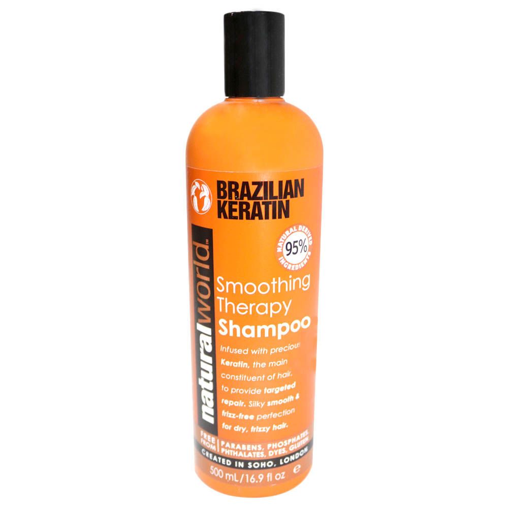 Natural World Brazilian Keratin Smooth Therapy Shampoo 500 mL - Easy Pharmacy LLC