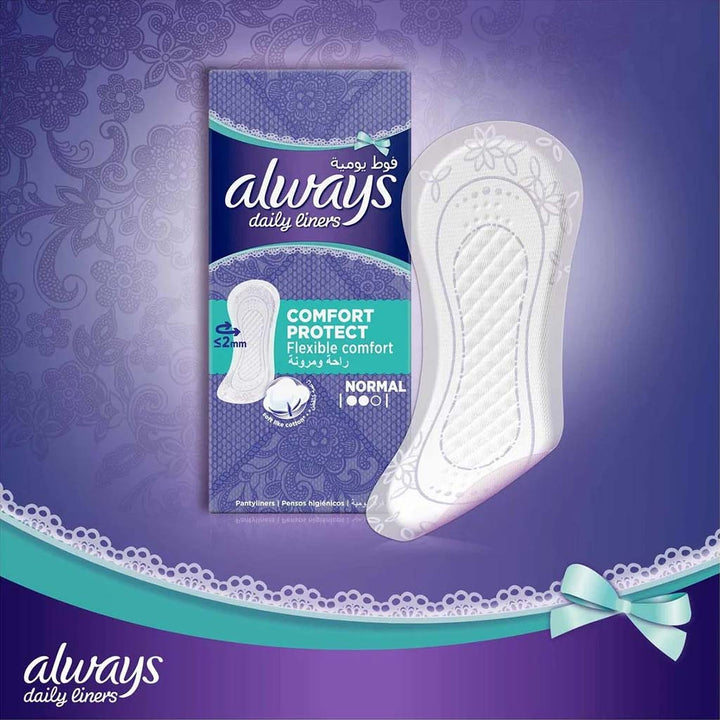 Always Daily Liners Comfort Protect, Normal Pantyliners, Pack of 40's - Easy Pharmacy LLC