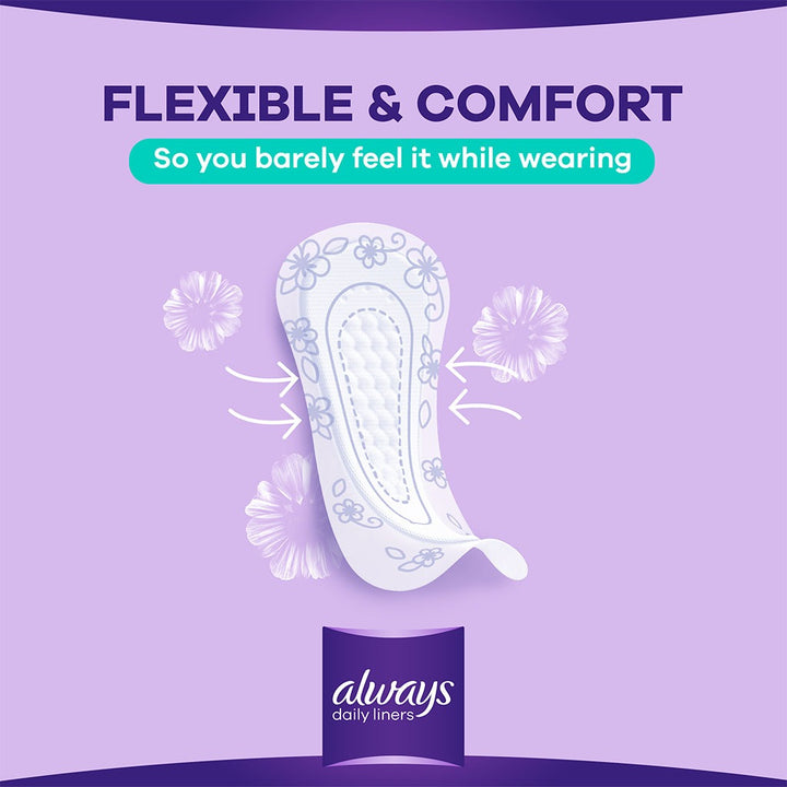 Always Daily Liners Comfort Protect With Fresh Scent, Normal Pantyliners, Pack of 20's - Easy Pharmacy LLC