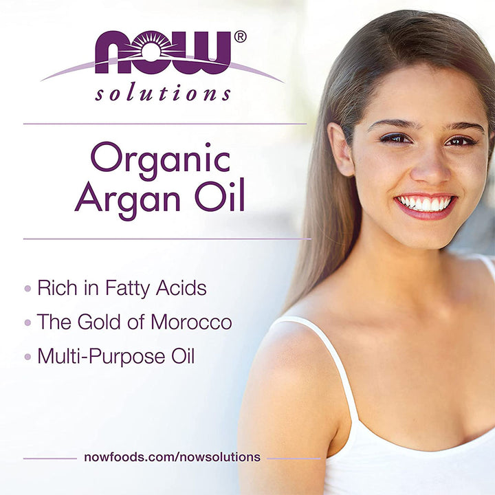Now Solutions 100% Pure Organic Argan Oil For Dry Skin, Scalp & Hair 59ml - Easy Pharmacy LLC
