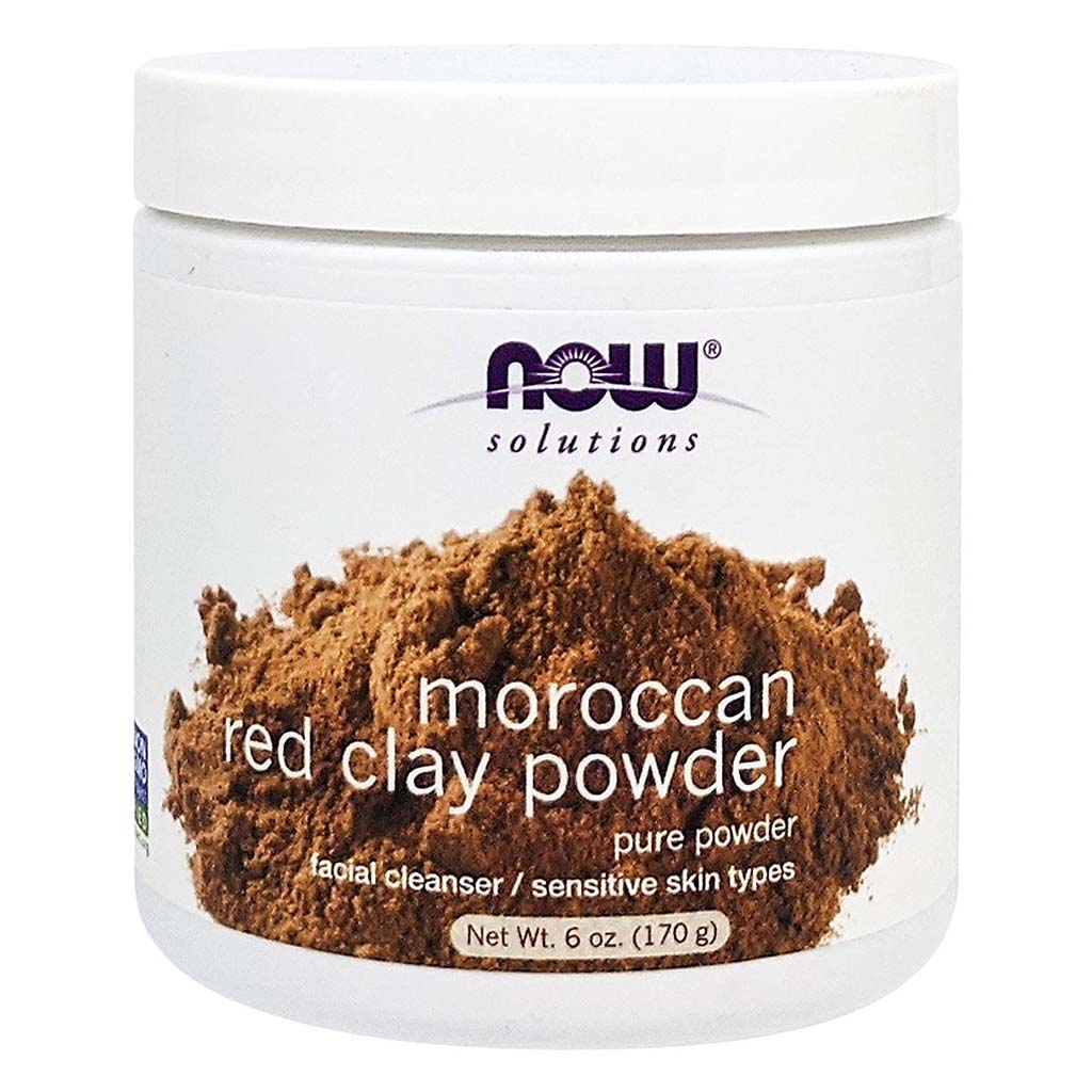 Now Solutions Moroccan Red Clay Facial Cleansing Powder For Sensitive Skin 170g - Easy Pharmacy LLC