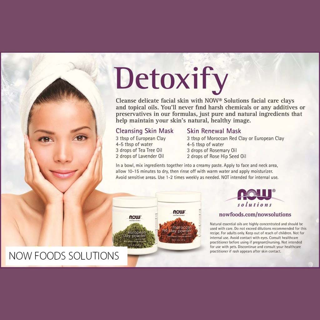 Now Solutions Moroccan Red Clay Facial Cleansing Powder For Sensitive Skin 170g - Easy Pharmacy LLC