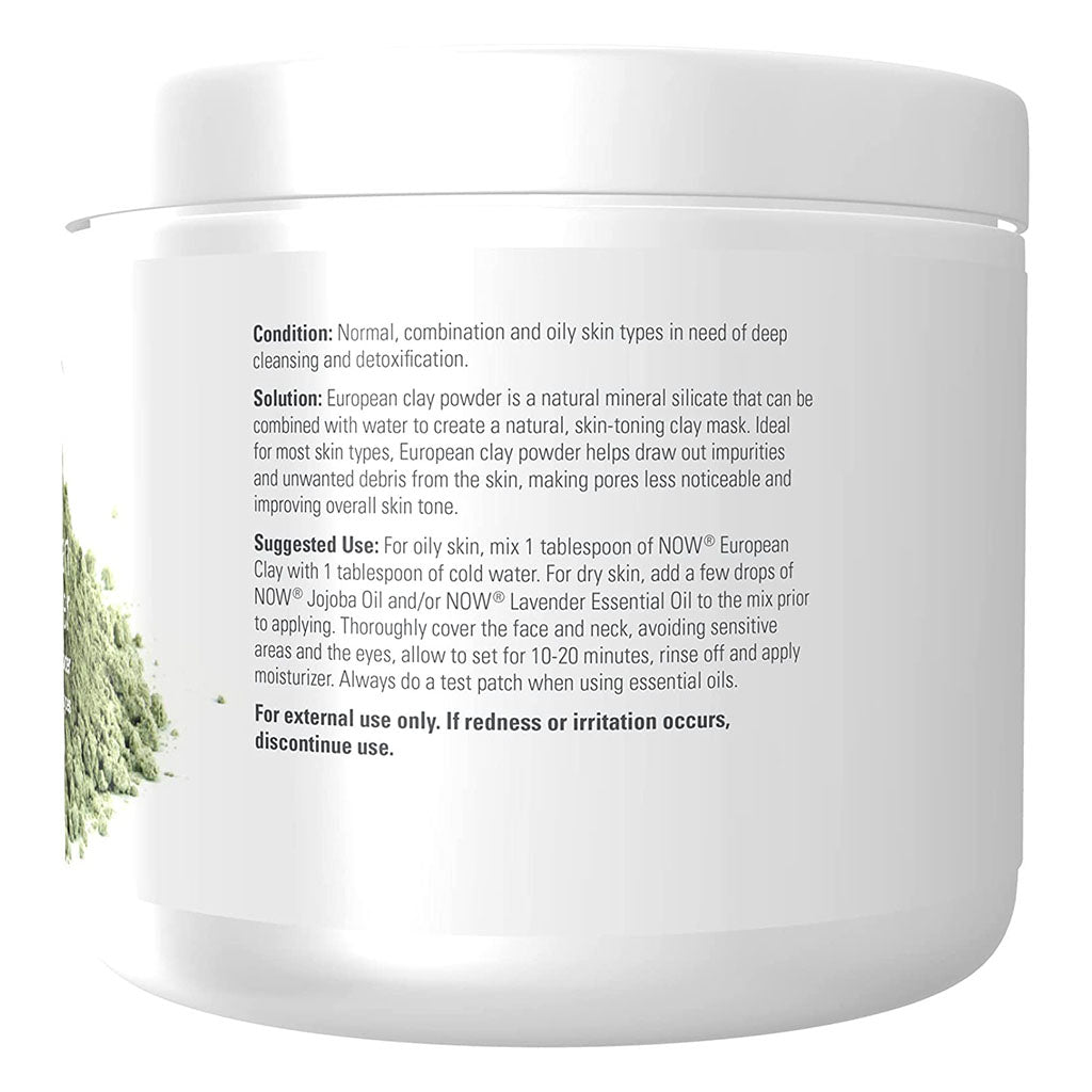 Now Solutions European Clay Facial Cleansing Powder 170g - Easy Pharmacy LLC