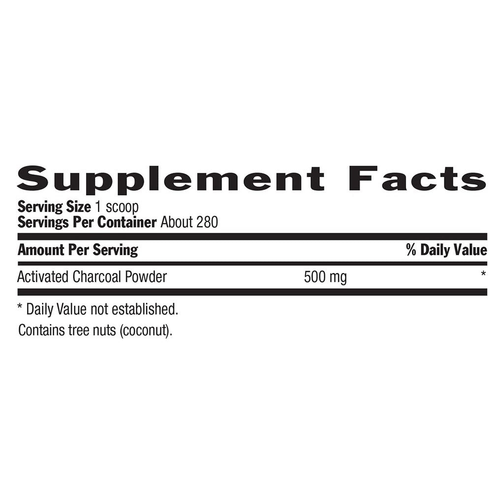 Country Life Natural 500 mg Activated Coconut Charcoal Gluten-Free Powder, Pack of 280 Servings - Easy Pharmacy LLC