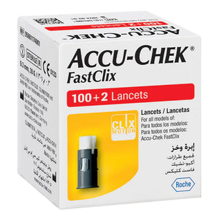 Accu-Chek FastClix Lancets 30G Clix Motion Sterile For Diabetic Blood Glucose Testing Pack Of 102