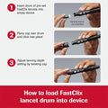 Accu-Chek FastClix Lancets 30G Clix Motion Sterile For Diabetic Blood Glucose Testing Pack Of 102