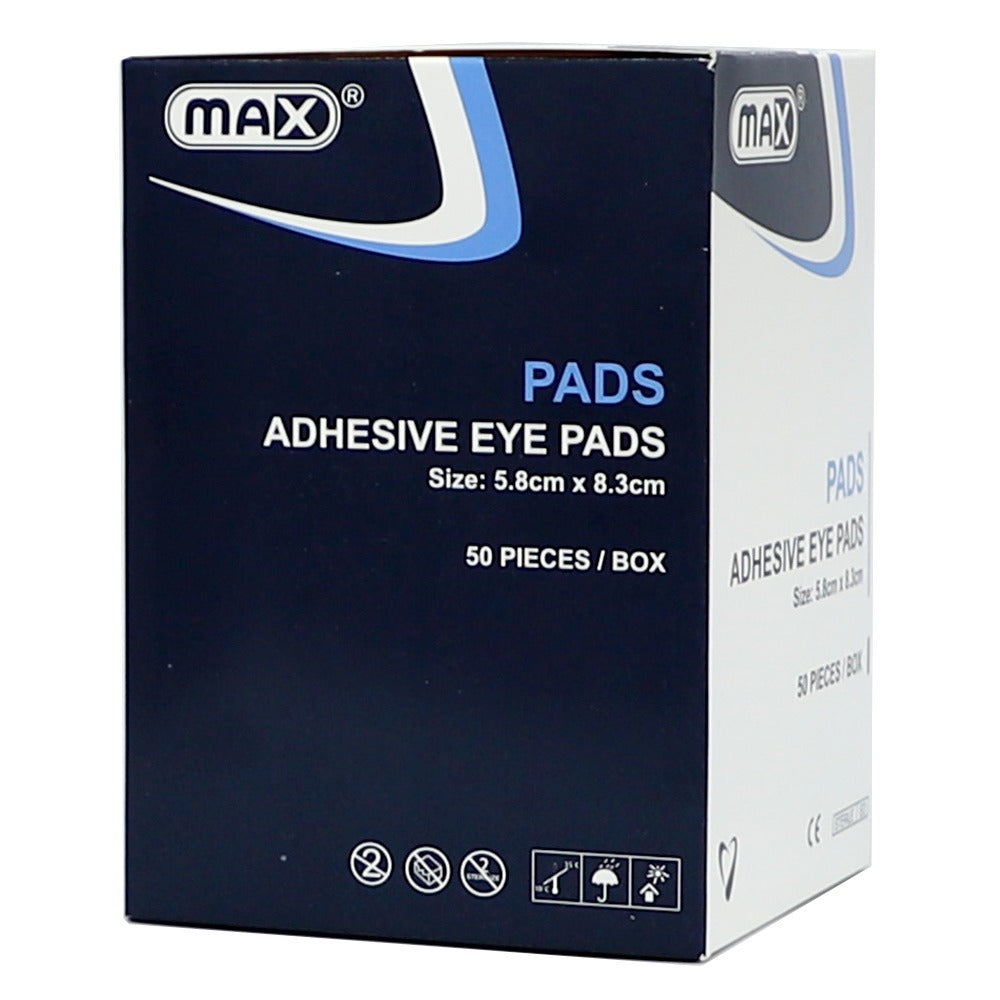 Max Adhesive Sterile Eye Pads 5.8 cm x 8.3 cm 50's - Easy Pharmacy LLC