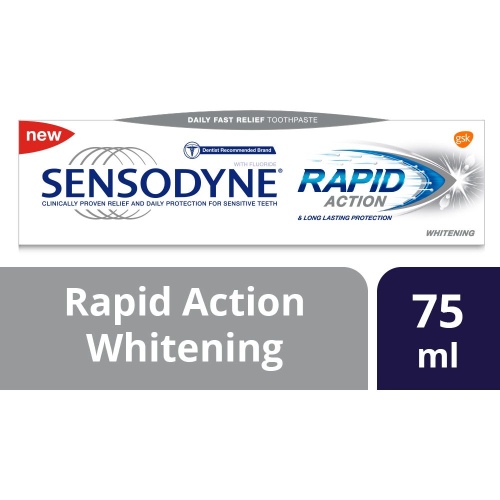 Sensodyne Rapid Action Whitening Toothpaste 75 mL - Easy Pharmacy LLC