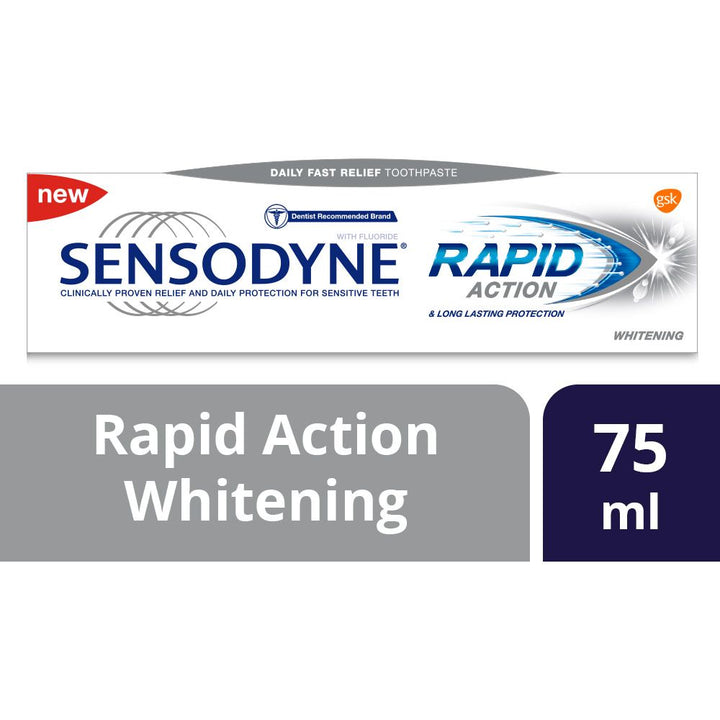 Sensodyne Rapid Action Whitening Toothpaste 75 mL - Easy Pharmacy LLC