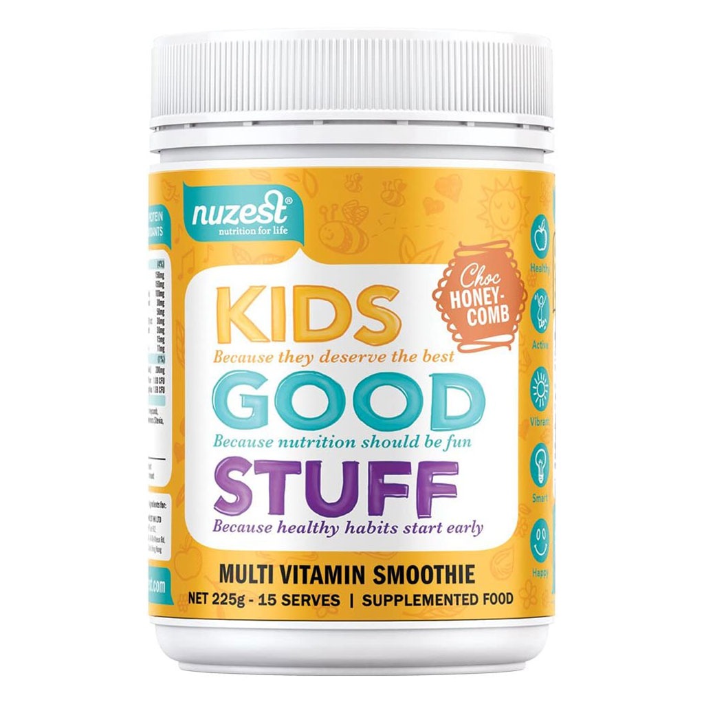 Nuzest Kids Good Stuff Multivitamin Smoothie Choc Honey Comb - 15 Servings, 225g - Easy Pharmacy LLC