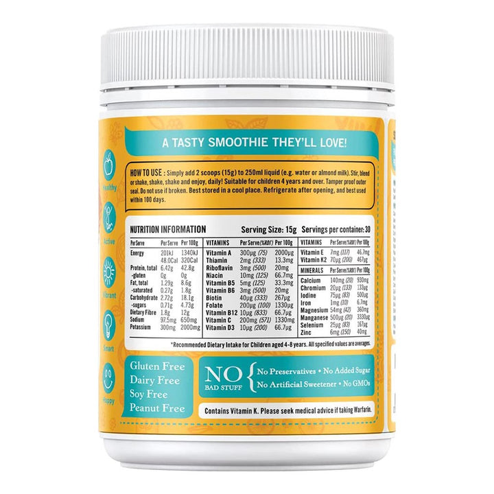 Nuzest Kids Good Stuff Multivitamin Smoothie Choc Honey Comb - 15 Servings, 225g - Easy Pharmacy LLC