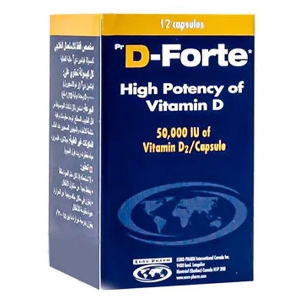 D-Forte Vitamin D2 50,000IU Capsule 12's - Easy Pharmacy LLC