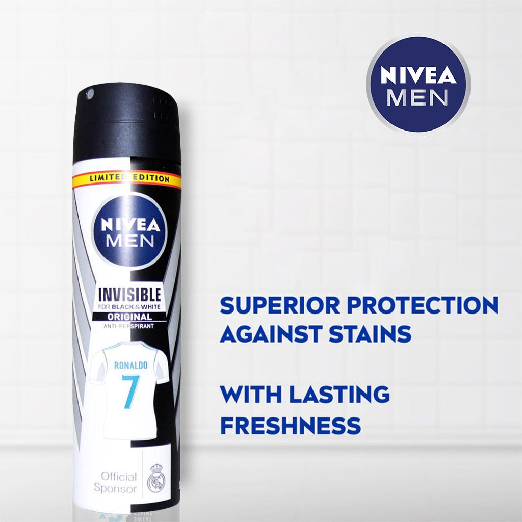 Nivea Men Invisible Deodorant Spray Limited Edition 150 mL - Easy Pharmacy LLC