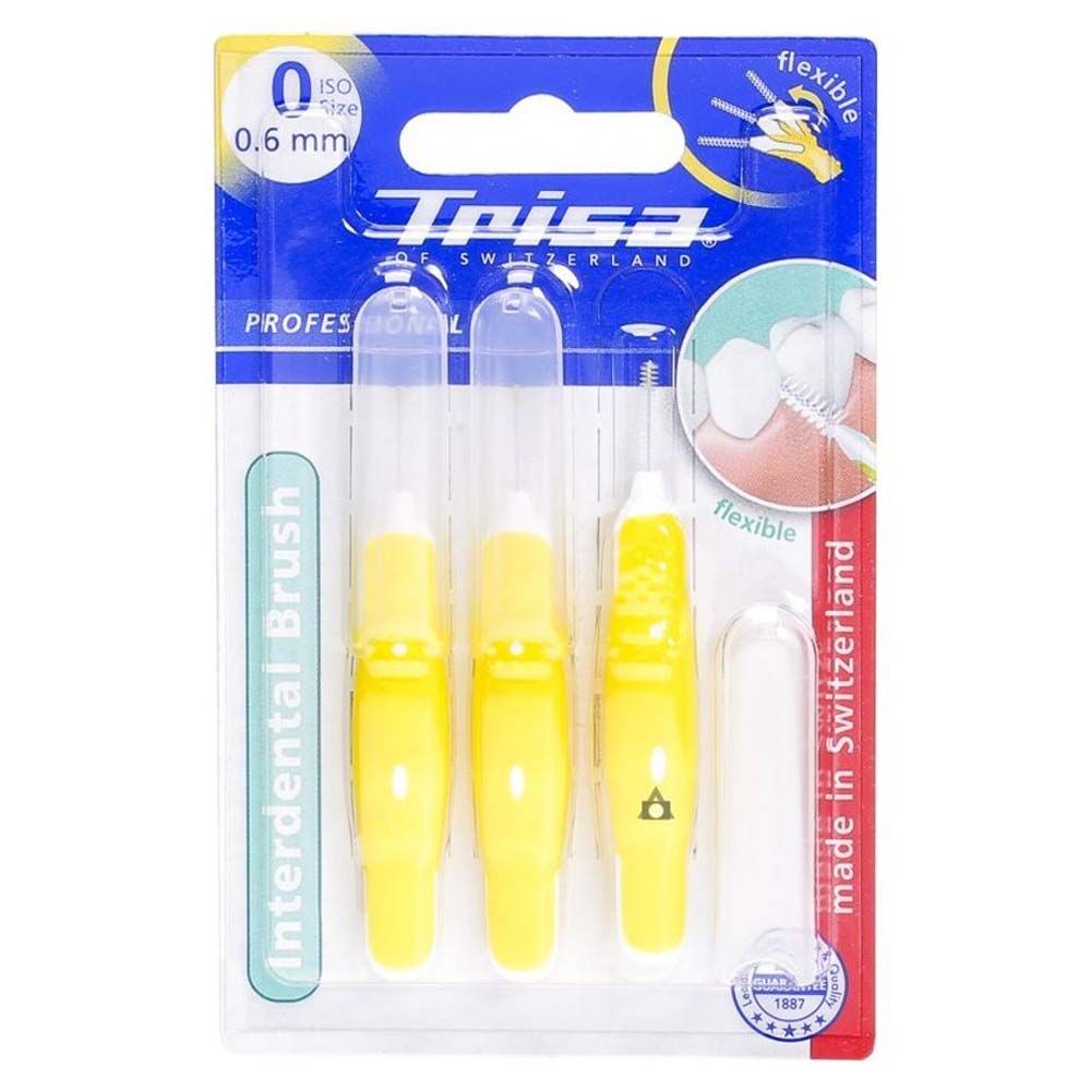 Trisa Interdental Brush Yellow 0.66 mm Size 0, 022262 - Easy Pharmacy LLC
