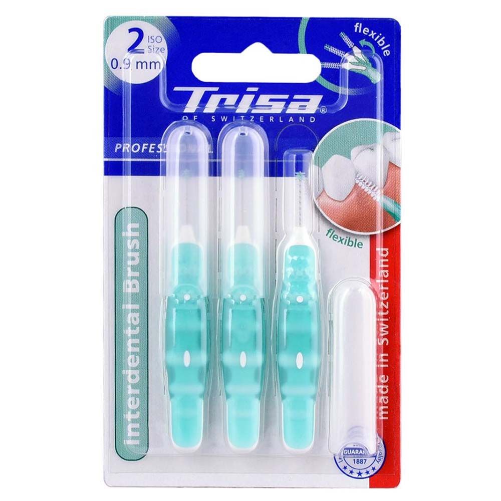 Trisa Interdental Brush Green 0.9 mm Size 2, 002745 - Easy Pharmacy LLC