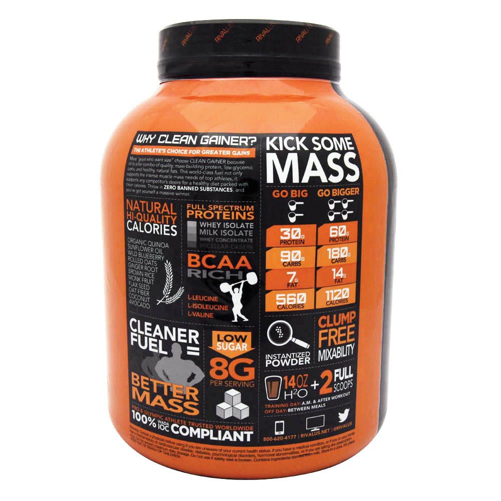Rivalus Clean Gainer Chocolate Fudge Powder 5 lbs 00168 - Easy Pharmacy LLC