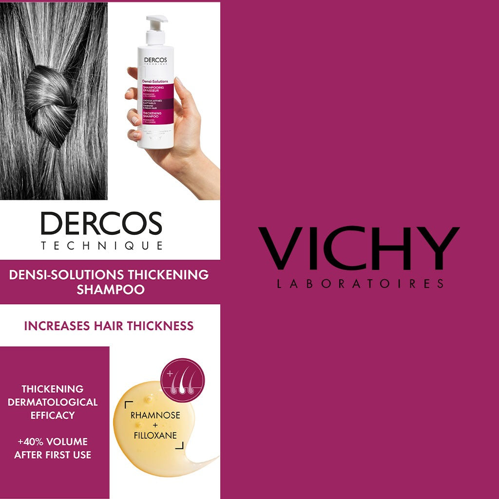 Vichy Dercos Densi-Solutions Hair Thickening Shampoo For Weak & Thinning hair 250ml - Easy Pharmacy LLC