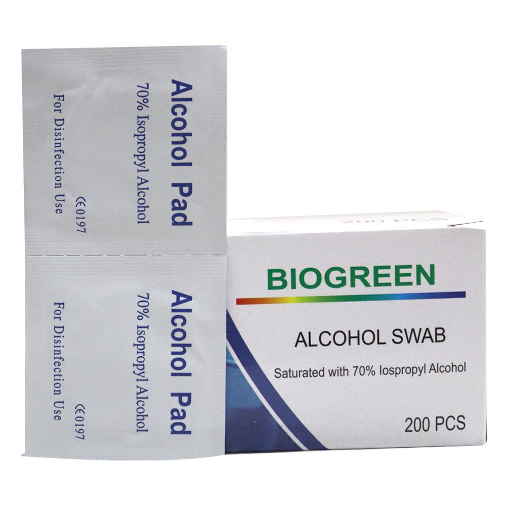 Biogreen Alcohol Swabs 200's 1TRAS200 - Easy Pharmacy LLC