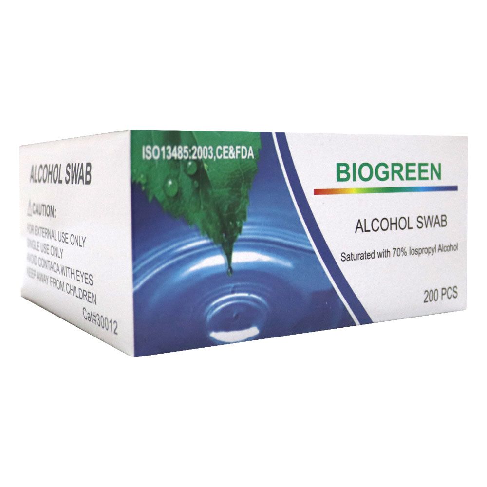 Biogreen Alcohol Swabs 200's 1TRAS200 - Easy Pharmacy LLC