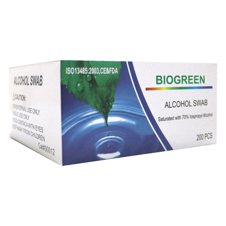 Biogreen Alcohol Swabs 200's 1TRAS200 - Easy Pharmacy LLC