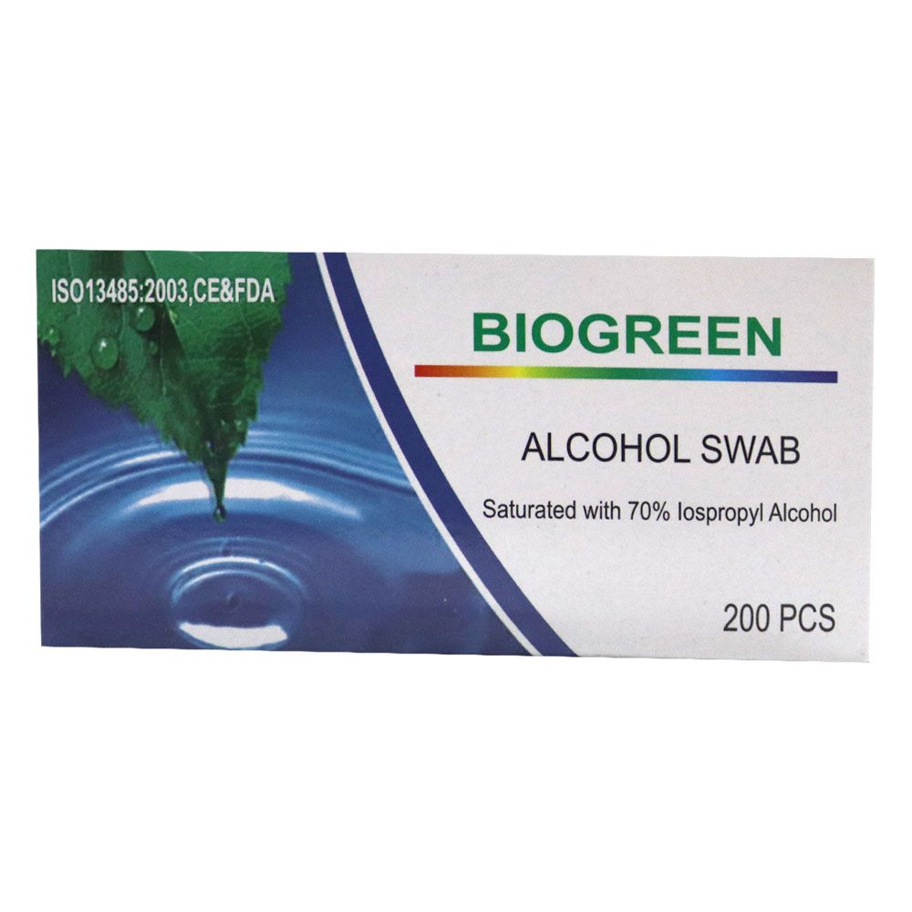Biogreen Alcohol Swabs 200's 1TRAS200 - Easy Pharmacy LLC