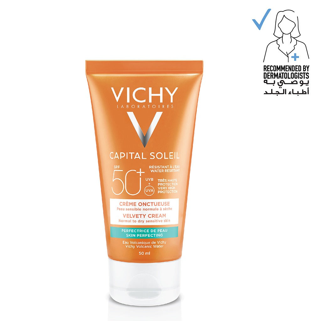 Vichy Capital Soleil Velvety Cream SPF 50+ Face Sunscreen For Normal To Dry Sensitive Skin 50ml - Easy Pharmacy LLC