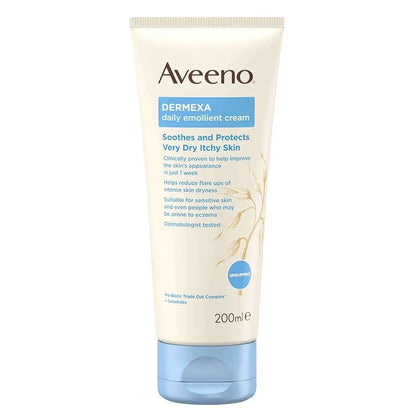 Aveeno Dermexa Daily Emollient Cream For very dry itchy skin 200 mL