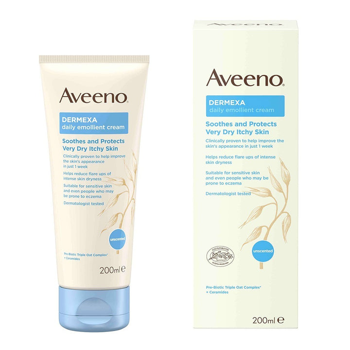 Aveeno Dermexa Daily Emollient Cream For very dry itchy skin 200 mL - Easy Pharmacy LLC