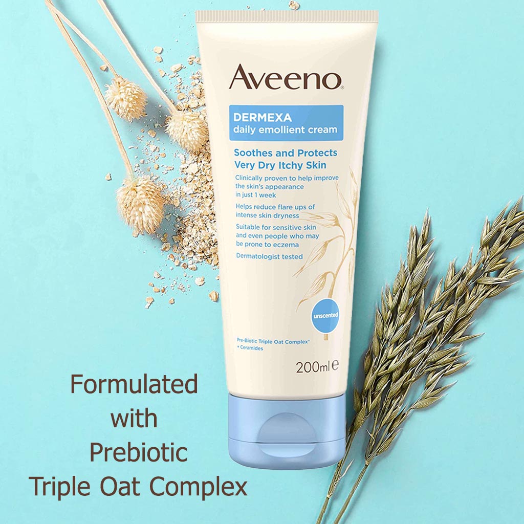 Aveeno Dermexa Daily Emollient Cream For very dry itchy skin 200 mL - Easy Pharmacy LLC