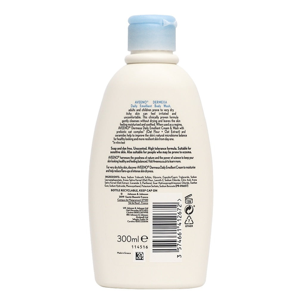 Aveeno Dermexa Daily Emollient Body Wash For very dry itchy skin 300 mL - Easy Pharmacy LLC