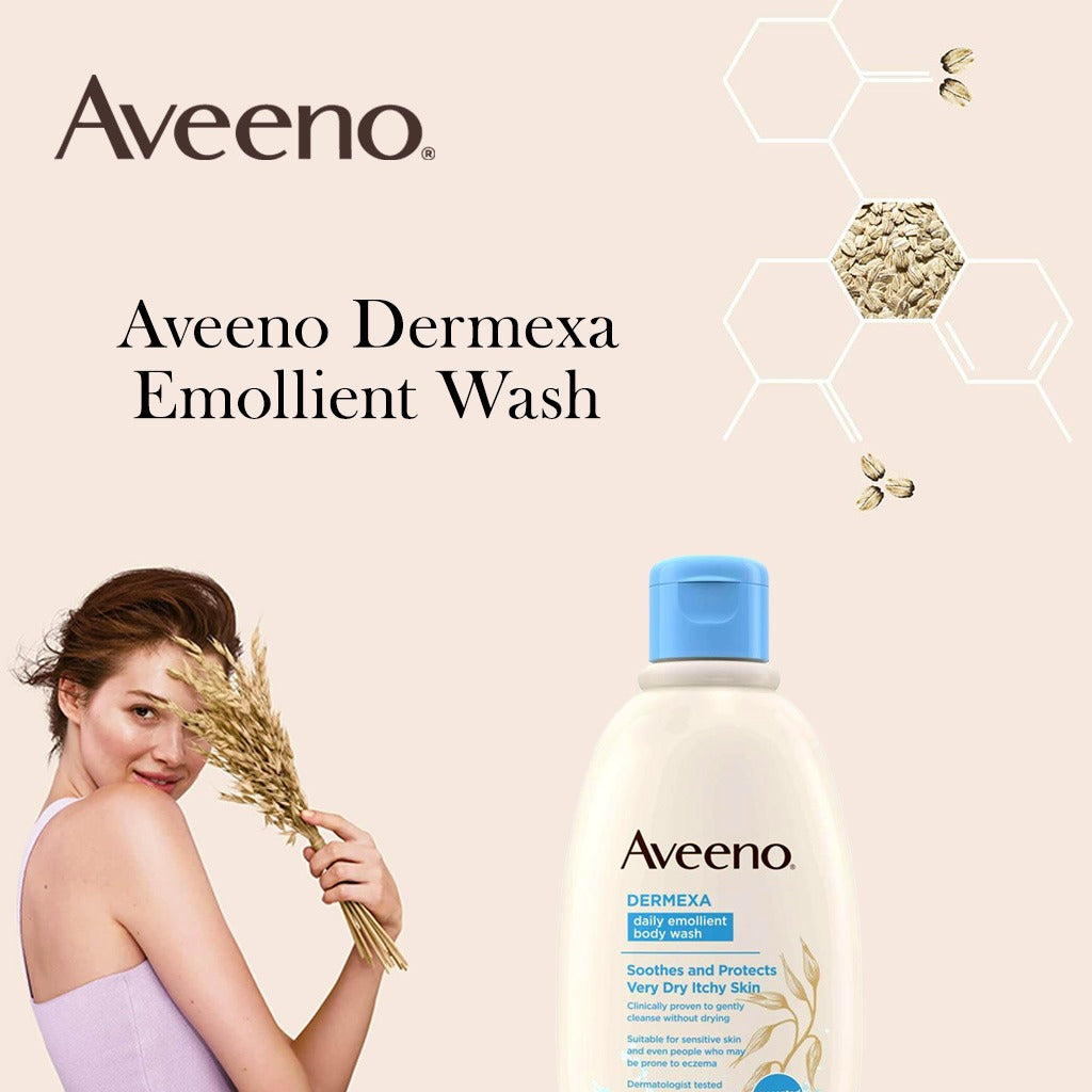 Aveeno Dermexa Daily Emollient Body Wash For very dry itchy skin 300 mL - Easy Pharmacy LLC