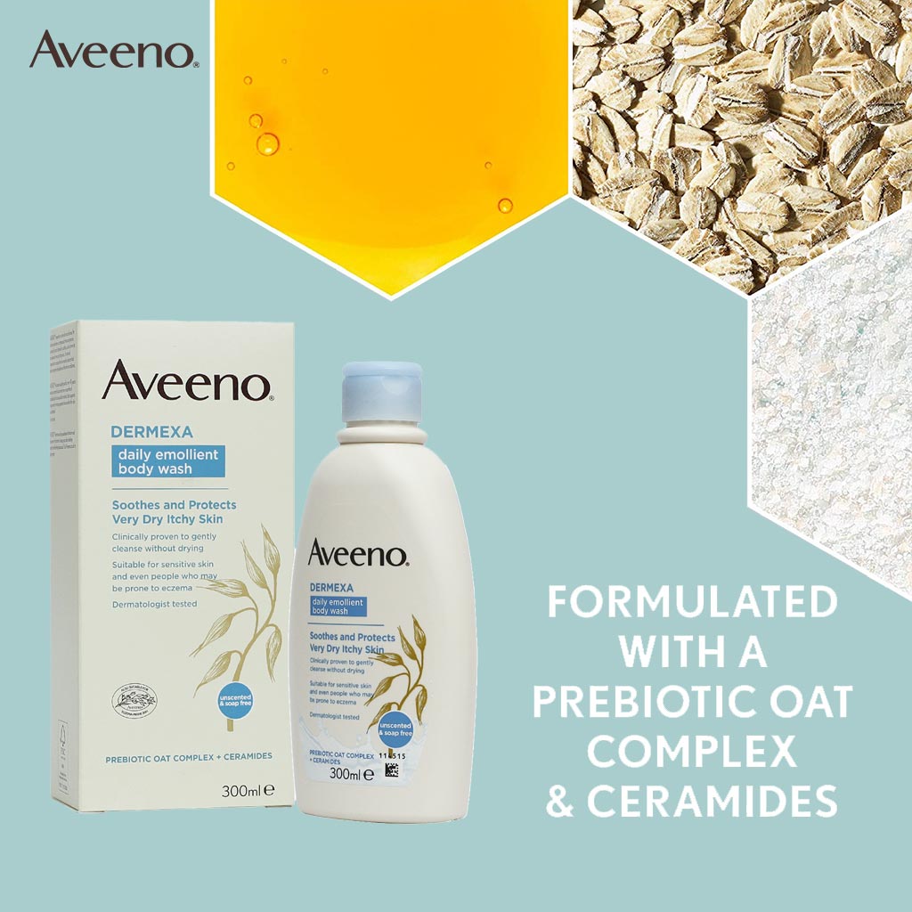 Aveeno Dermexa Daily Emollient Body Wash For very dry itchy skin 300 mL - Easy Pharmacy LLC