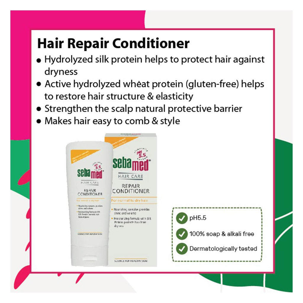 Sebamed Adult Hair Repair Conditioner 200 mL - Easy Pharmacy LLC