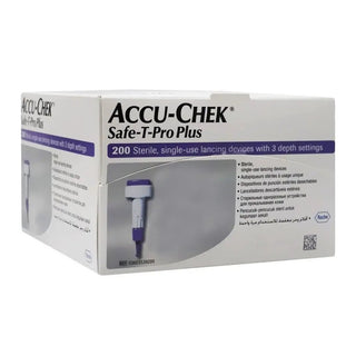 Accu-Chek Safe-T-Pro Plus Sterile Single Use Lancets With 3 Depth Settings Pack Of 200