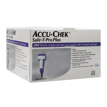 Accu-Chek Safe-T-Pro Plus Sterile Single Use Lancets With 3 Depth Settings Pack Of 200