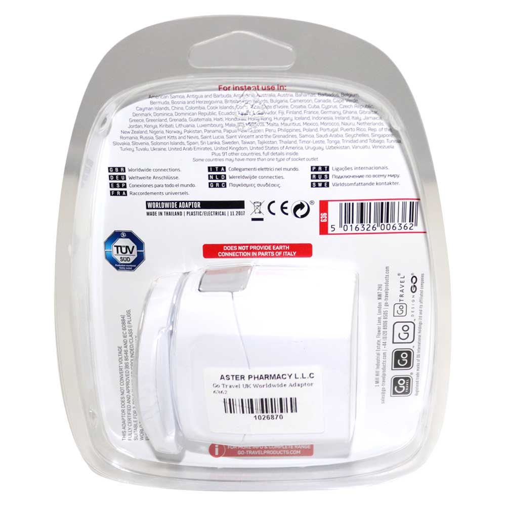 Go Travel UK Worldwide Adaptor 6362 - Easy Pharmacy LLC