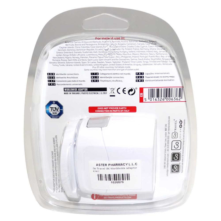 Go Travel UK Worldwide Adaptor 6362 - Easy Pharmacy LLC