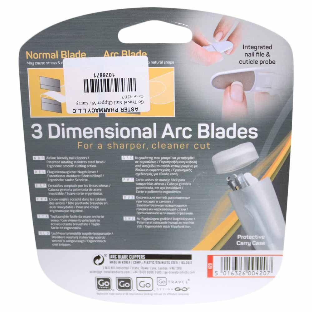 Go Travel Nail Clipper W/ Carry Case 4207 - Easy Pharmacy LLC