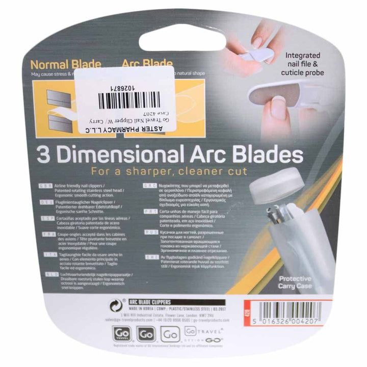 Go Travel Nail Clipper W/ Carry Case 4207 - Easy Pharmacy LLC