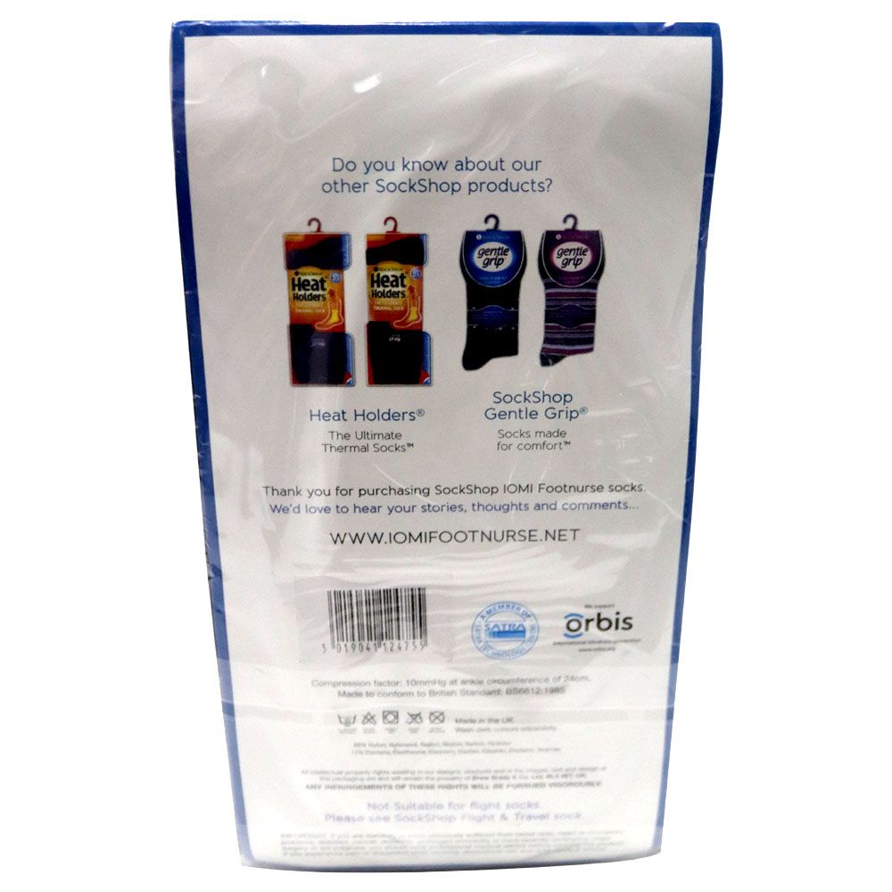 SockShop Iomi Footnurse Energising Socks Knee High UK 6-11 Black 2 Pair - Easy Pharmacy LLC