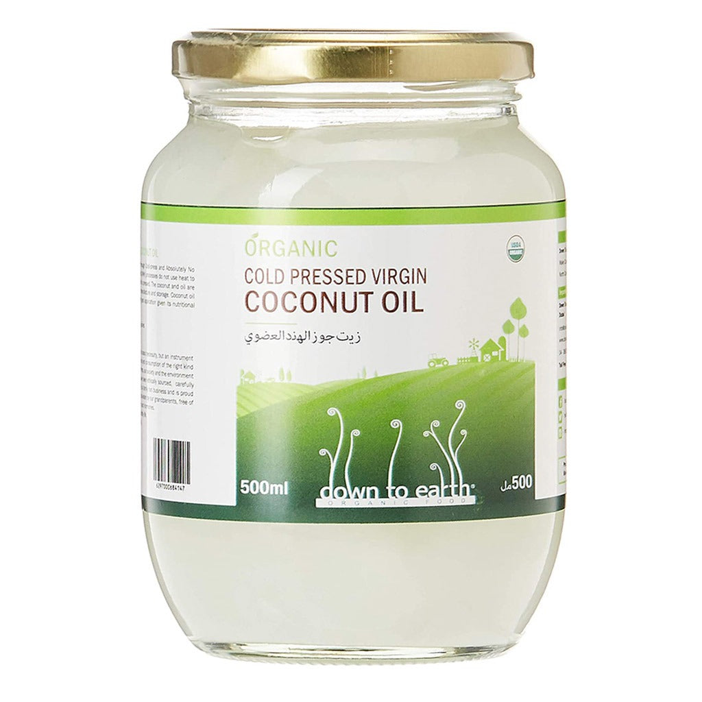 Down To Earth Organic Cold Pressed Virgin Coconut Oil 500 mL - Easy Pharmacy LLC