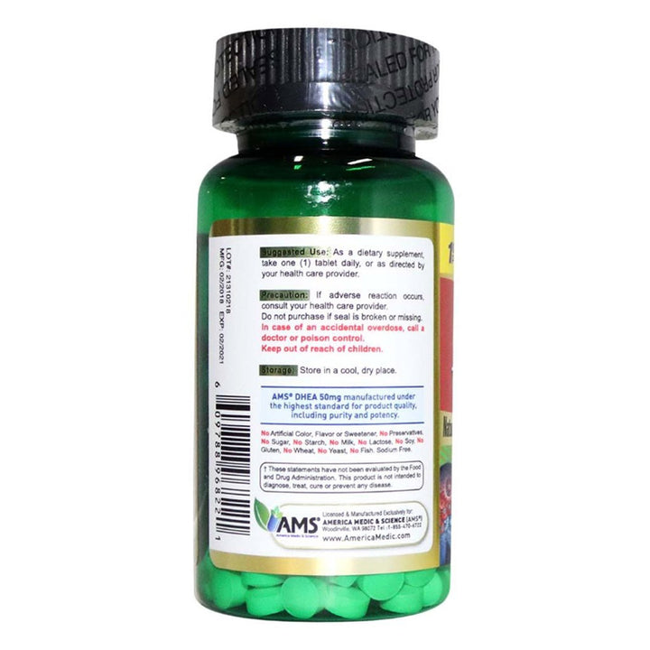 AMS DHEA 50 mg Tablets For Fertility Support, Pack of 60's - Easy Pharmacy LLC