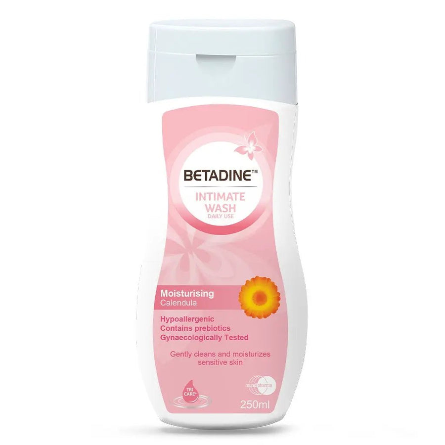 Betadine Daily Feminine Intimate Wash Calendula – Moisturizing Gentle Hygiene Care, 250 mL
